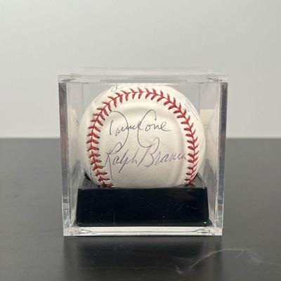 RICK CERONE, TIM TEUFEL, DAVID CONE, ET AL. | [SIGNED BASEBALL] Signed by players of the NY Mets and other teams, with signatures of Rick...
