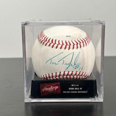 TIM TEUFEL | [SIGNED BASEBALL] Signed #11, official game baseball in a display case 