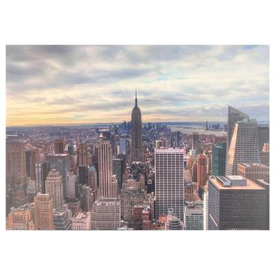 New York City Print |   View of Manhattan with the Empire State Building in the center, in a white frame 