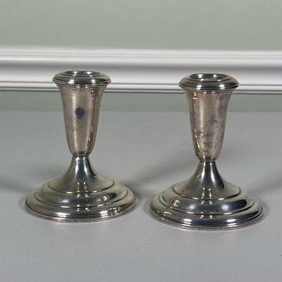 Sterling Candlesticks | Empire sterling silver candlesticks, weighted bases
Dimensions: h. 4 in 
