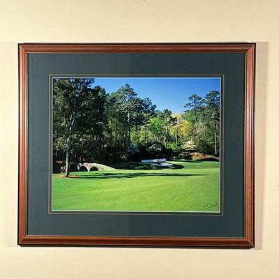 GOLF COURSE PHOTOGRAPH |    Framed photograph of a golf course, signed lower right
Dimensions: w. 27.5 x h. 23.5 in (frame) 
