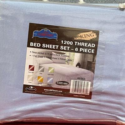 6 piece king bed sheet set /1200 thread count