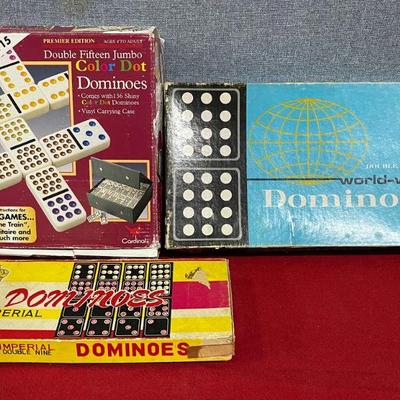 3 sets of dominoes