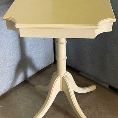 vintage white small side table