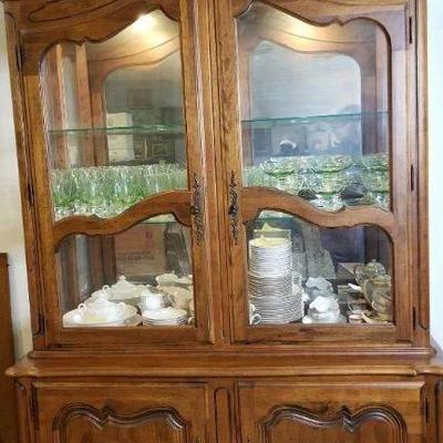 Ethan Allen Country French China Cabinet