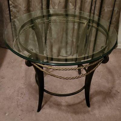 Decorative Glass Top Side Table