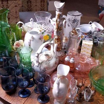 Mystery Lot Of Vintage Glassware, Dishes, Tea Sets, And More
