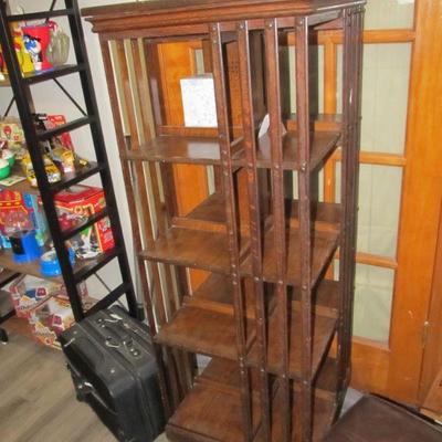 Antique *RARE* Mission Style Authentic rotating bookcase