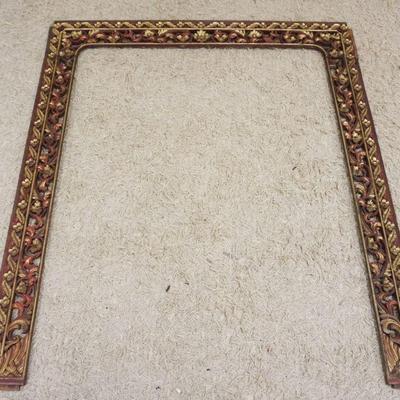 1064	ASIAN PIECED & ORNATE CARVED 3 PART FRAME	ASIAN PIECED & ORNATE CARVED 3 PART FRAME W/GILT ACCENTS, APPROXIMATELY 65 IN X 52 IN H
