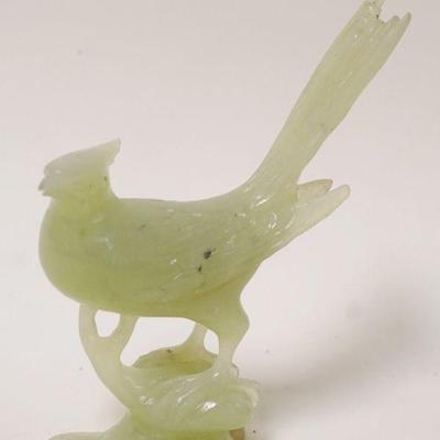 1232	JADE CARVED BIRD, APPROXIMATELY 5 1/4 IN HIGH
