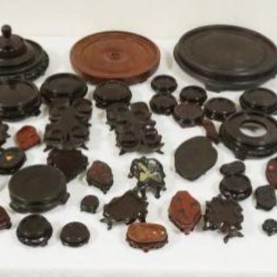 1303	LARGE LOT OF ASIAN WOOD BASES
