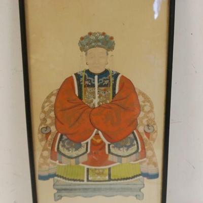 1225	COLORED PRINT OF ASIAN EMPORER	COLORED PRINT OF ASIAN EMPORER, APPROXIMATELY 15 IN X 31 IN OVERALL
