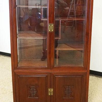 1076	ASIAN 4 DOOR CURIO CABINET	ASIAN 4 DOOR CURIO CABINET, APPROXIMATELY 36 IN X 15 IN X 68 IN HIGH
