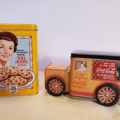 Tin Containers - Toll House Cookies and Coca Cola Truck