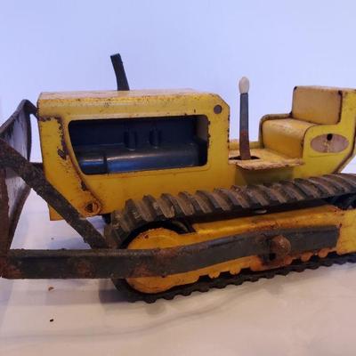 Yellow Metal Bulldozer