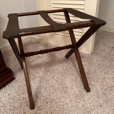 Wooden luggage rack $38