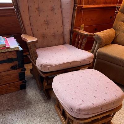 Rocker glider with ottoman $110