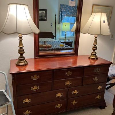 Statton double dresser with mirror $345