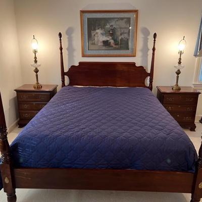 Statton Queen bed - headboard, footboard & bed rails $375