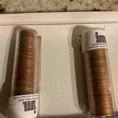 1982 MINT UNCIRCULATED ROLLS (2 rolls) Lincoln Cents