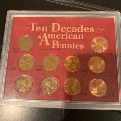 American Historic Society Ten Decades of American Pennies