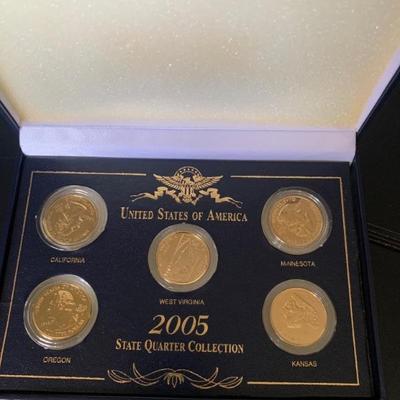 Gold Plated 2005 State Quarter Collection US Commemorative Gallery