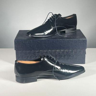 MENâ€™S PRADA DRESS SHOES | Black dress shoes, Calzature Uomo Spazzolato Fume, size 8-1/2, in original box 