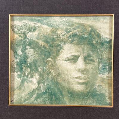 JFK ART PRINT | John F Kennedy art print, framed
Dimensions: 17-1/2 x 18-1/2 in. (frame) 