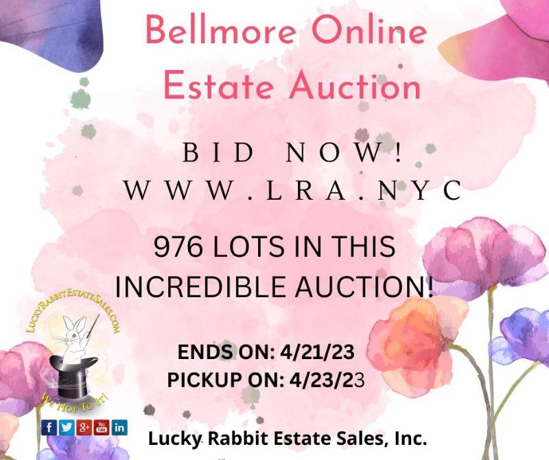 Bellmore Online Estate Auction! Over 900 Lots! Lucky Rabbit Estate