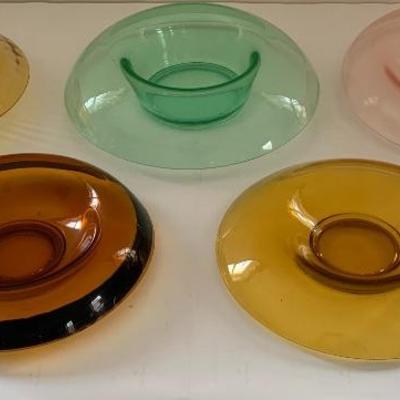 Depression glass inverted bowls