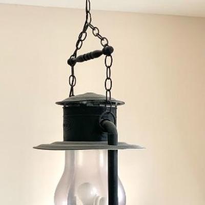 Large antique Dietz Pioneer pole lantern, electrified 