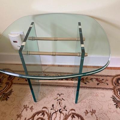 Post Modern 3/4 Inch Beveled Glass Occasional Table  