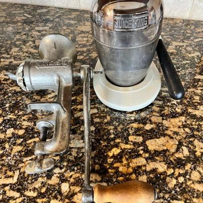 Vintage meat grinder and juicer