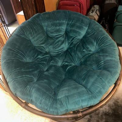 Rattan Papasan chair! So cute and comfy! (EASY TO MOVE! Three separate pieces!)