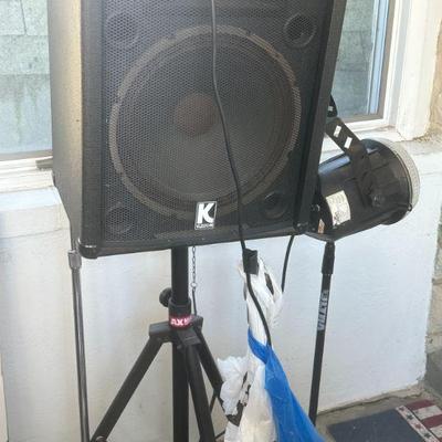 PA Speakers and stands....MANY EXTRA STAND SETS AVAILABLE!