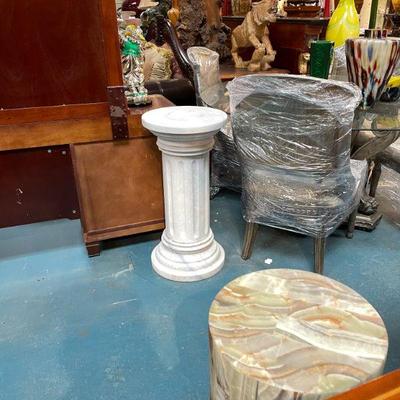 Marble and Onyx Pedestals