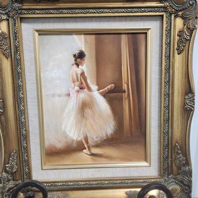 Ballerina, oil on canvas, unsigned. 8X10