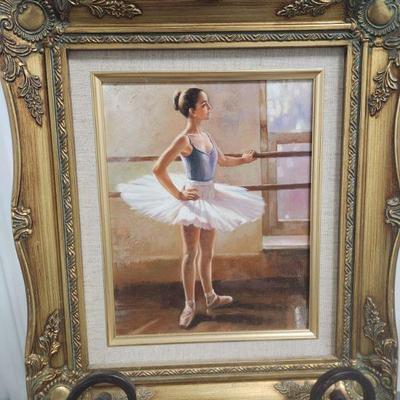 Ballerina, oil on canvas, unsigned, 8X10