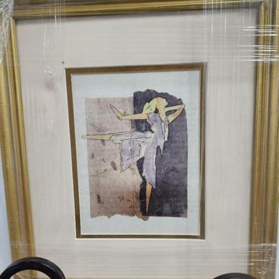 Artistic Dancer watercolor by Corliss Jeanne Ingram Johnson 6.5x5