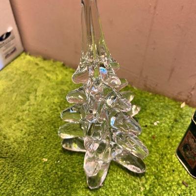 Heavy Modernist Glass Christmas Tree $8