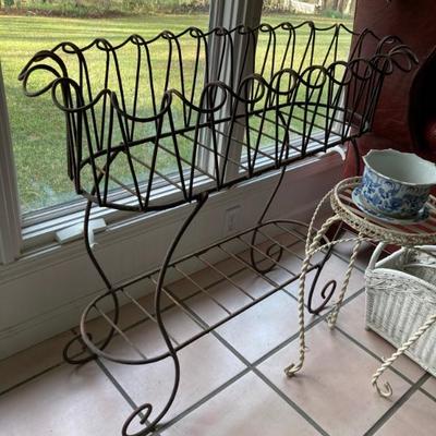 Scroll Iron Oblong Plant Stand 32 1/2â€h x 37 1/2â€w x 15 1/2â€d $60