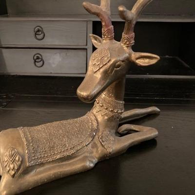 Solid Brass Stag 10 1/2â€h x 12 1/2â€w x 4 1/2â€d $79.50