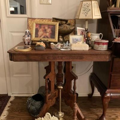 Victorian Occasional Table 28â€h x 32â€w x 21 1/2â€d $165