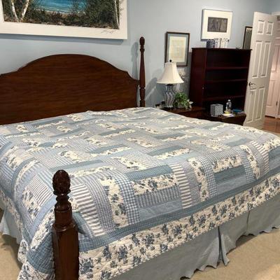 King Bed frame. Not shown is Serta sleep number mattress in excellent condition. No stains