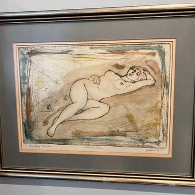 Reclining Nude painting