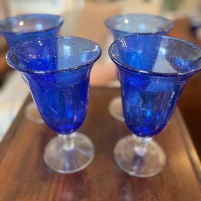Blue Crystal Goblets