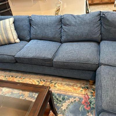 Robin Bruce Blue Sectional. Cushions are Duc/Down filled