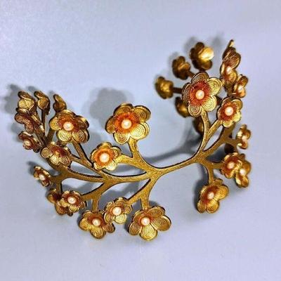 French Pearl Gold plated bracelets