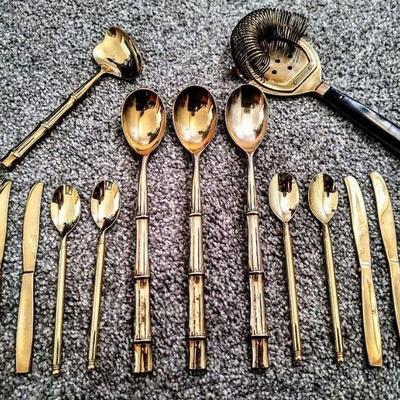 Solid Brass Gold Antique Cutlery