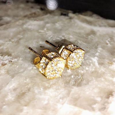Pretty Stud Gold Plated Earrings
